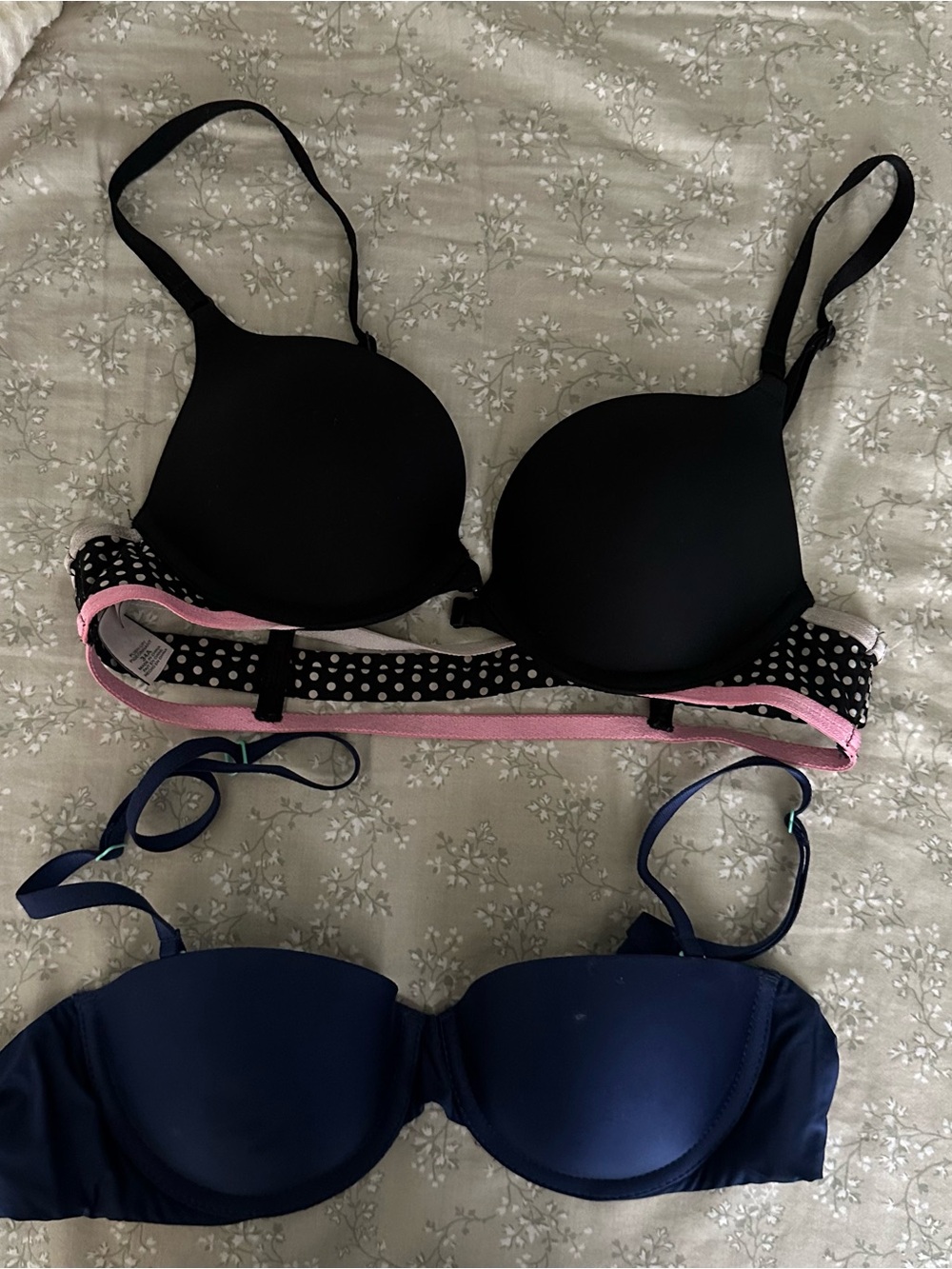 Victoria's Secret Black Bra with Pink Trim